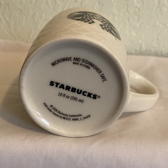 Starbucks Black Siren Logo with White Frosted Mermaid Scales 2020 Mug 10oz - Picture 5 of 7